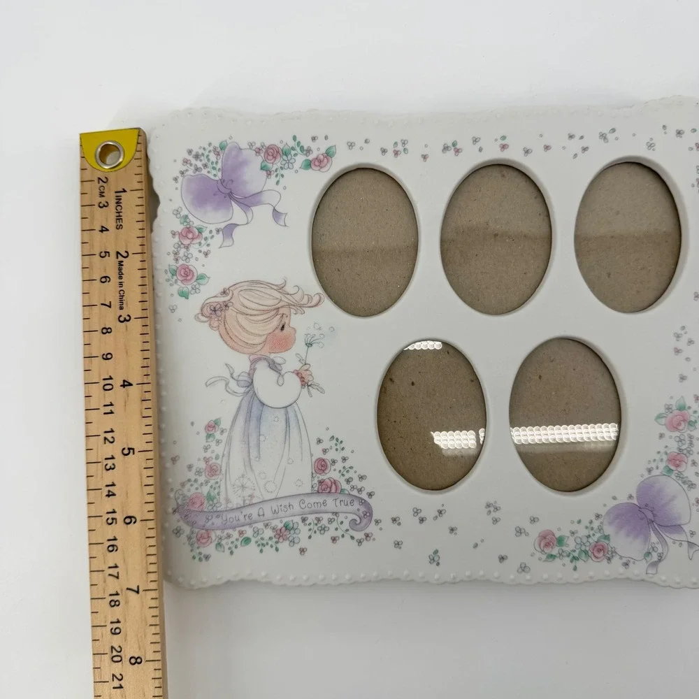 Precious Moments Frame and Mugs Set Unisex OS White Pastel Vintage 90s Ceramic